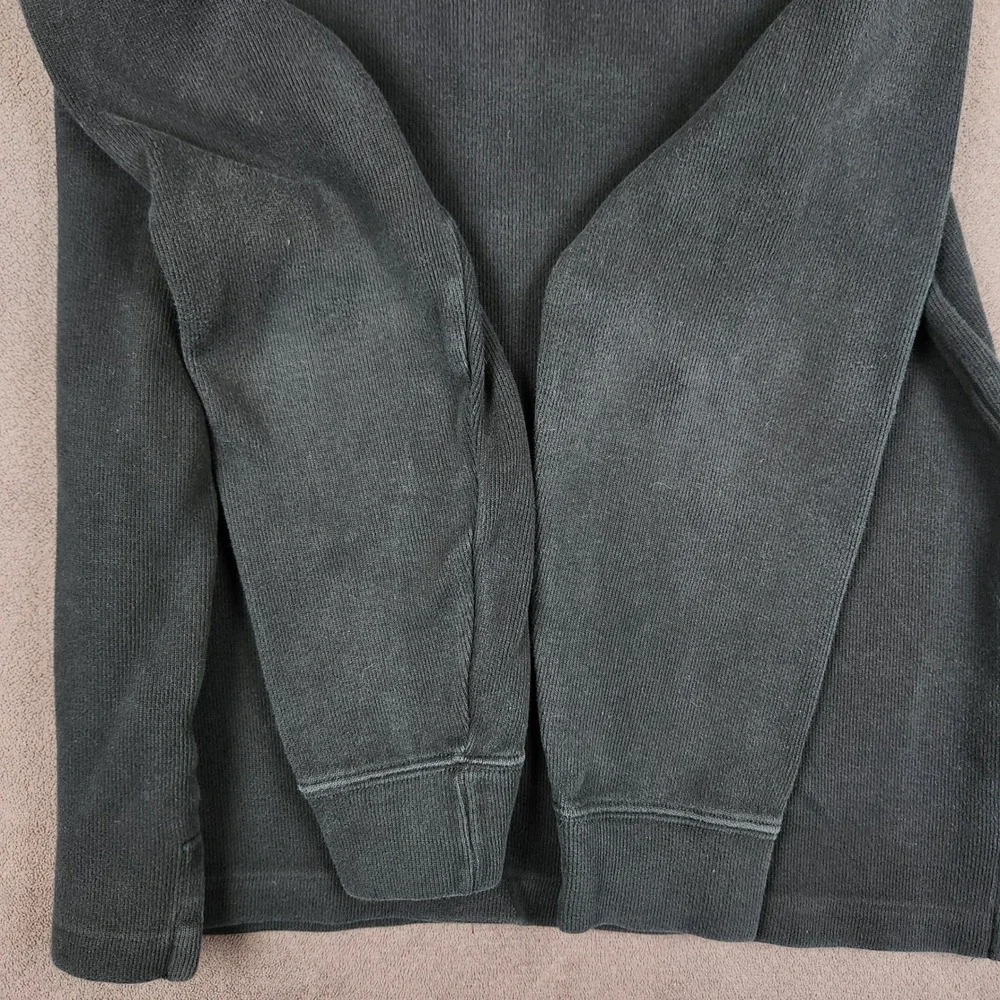 Polo Ralph Lauren Estate Rib 1/4 Zip Mens Medium Black Cotton Pullover Sweater